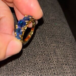 Blue stone ring 14k gold ring 💍